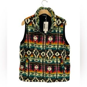 LOMON Womens Fuzzy Sherpa Fleece Lightweight Vest Cozy Outerwear Size L NWT